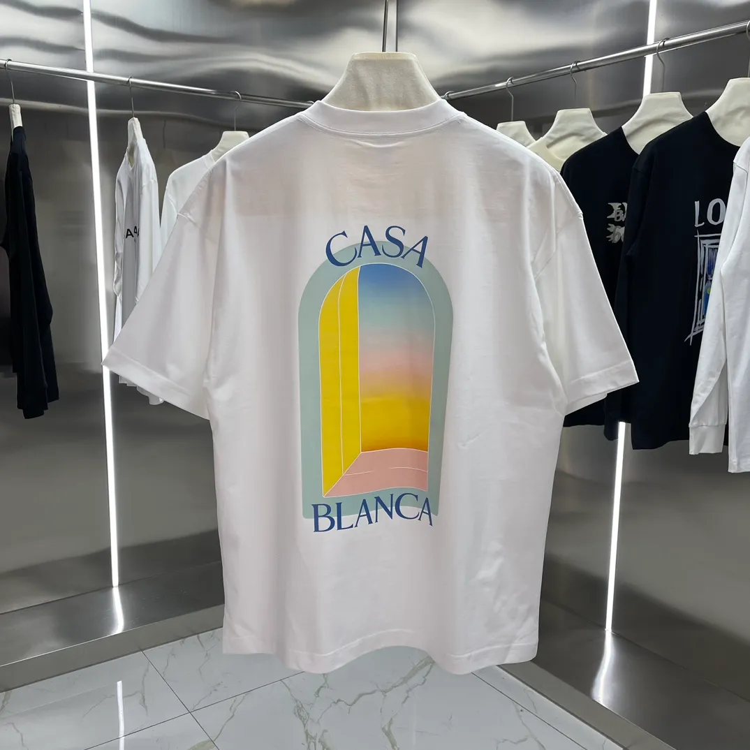 Casablanca Classic Series T ， ， 。 ， Classic ， In Stock ！ ：White Black Size：S M L XL XXL